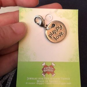 NWT Rockin Doggie silver puppy love charm